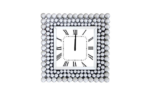 Boffa - Geometric Pattern Trim Wall Clock - Mirrored Boffa - Geometric Pattern Trim Wall Clock - Mirrored