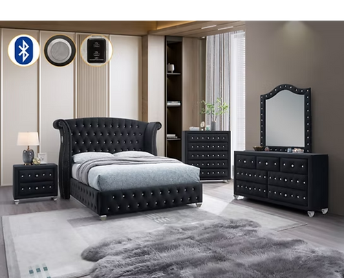 Divina Bedroom Set in Black B2030 by New Era Innovations