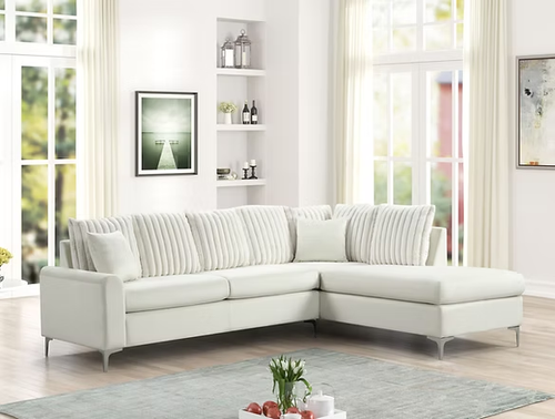 Elina L-Shaped Velvet Sectional S250 by New Era Innovations