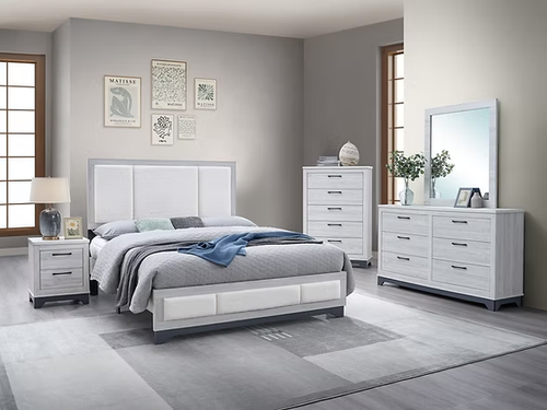 Kevin Bedroom Set in Light Gray B4940