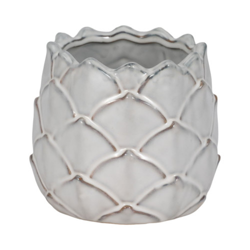 5" Artichoke Planter - White