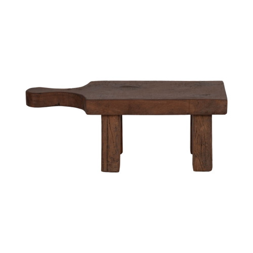 Reclaimed Wood Riser With Handle 16" - Brown
