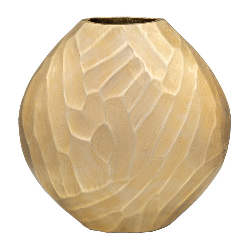 Aluminum Hammered Vase 14" - Champagne Aluminum Hammered Vase 14" - Champagne