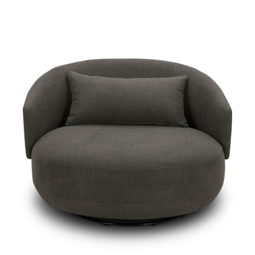 Haley - Upholstered Swivel Cuddler Chair