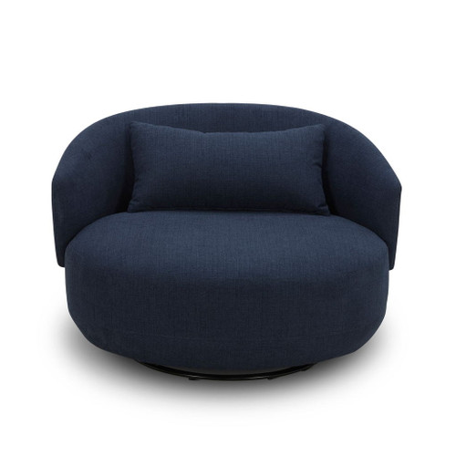 Haley - Upholstered Swivel Cuddler Chair