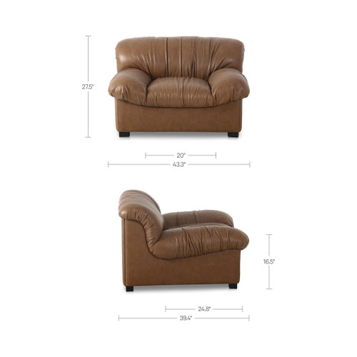 Halston - Arm Chair - Dark Brown