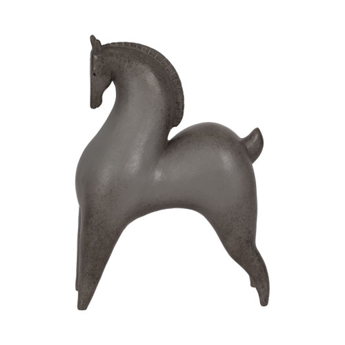 12" Curved Horse - Gray