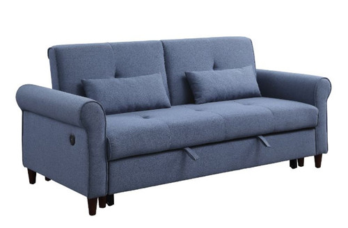 Nichelle - Sofa With Sleeper - Blue Fabric Nichelle - Sofa With Sleeper - Blue Fabric