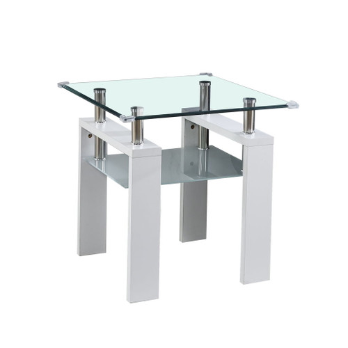 Clear Glass Top Side Table, Modern Design For Home