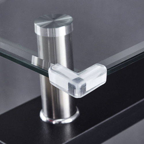 Clear Glass Top Side Table, Modern Design For Home