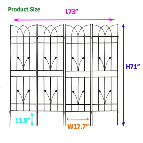 Metal Garden Trellis Rustproof For Climbing Plants Outdoor Flower Support