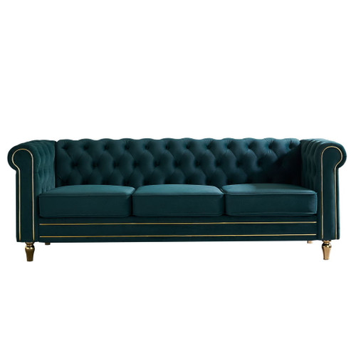Chesterfield - Velvet Sofa 84.65" For Living Room Chesterfield - Velvet Sofa 84.65" For Living Room