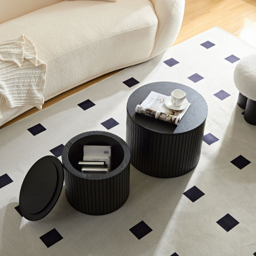 Handcrafted Nested Table Set, 2 Pieces