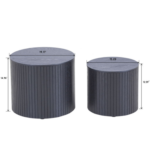 Handcrafted Nested Table Set, 2 Pieces