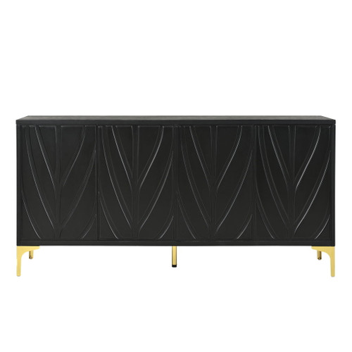 Modern Sideboard Buffet Cabinet With Handleless Press To Open Design With 4 Doors