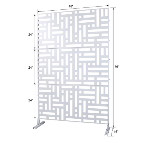 Decorative Freestanding Metal Privacy Screen For Indoor & Outdoor Use