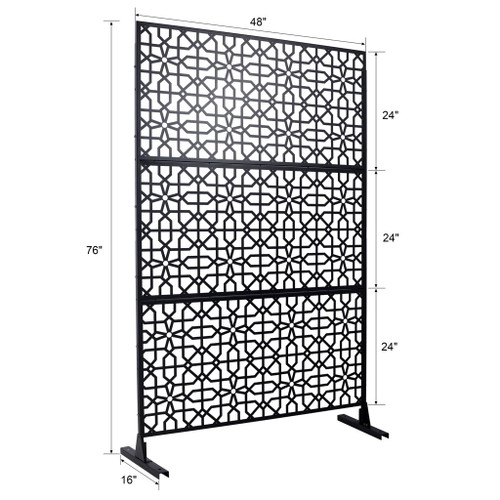 Outdoor & Indoor Metal Freestanding Decorative Privacy Screen