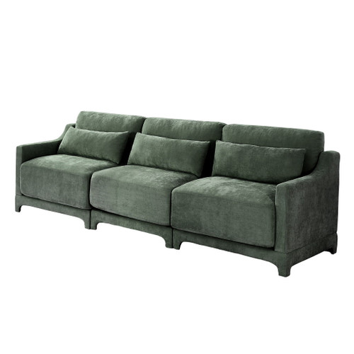Elegant Sofa With Ergonomic Design And Lumbar Pillows