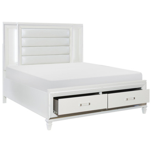 Tamsin - Platform Bed With Footboard Storage, LED Lighting