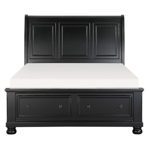 Laurelin - Sleigh Platform Bed With Footboard Storage