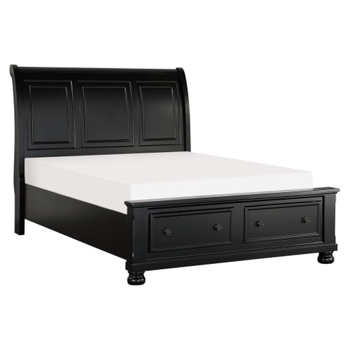 Laurelin - Sleigh Platform Bed With Footboard Storage