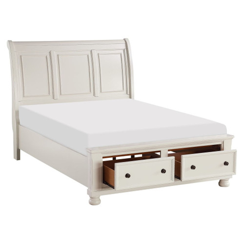 Laurelin - Sleigh Platform Bed With Footboard Storage