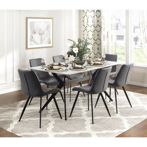 Brixley - Dining Table - White / Black