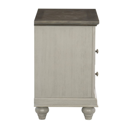 Mossbrook - Nightstand - Gray / Brown