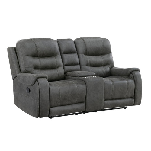Oberon - Double Reclining Loveseat With Center Console