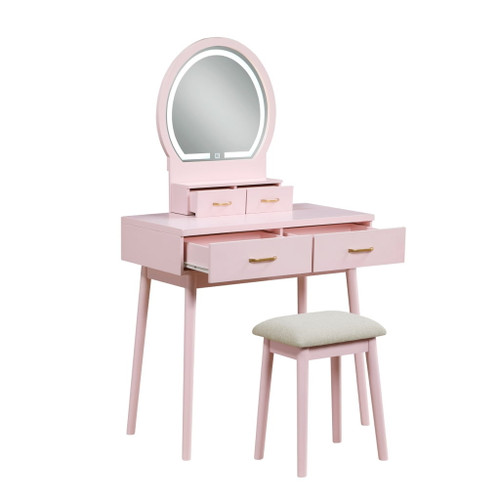 Camilla - Vanity Dresser With Mirror And Stool