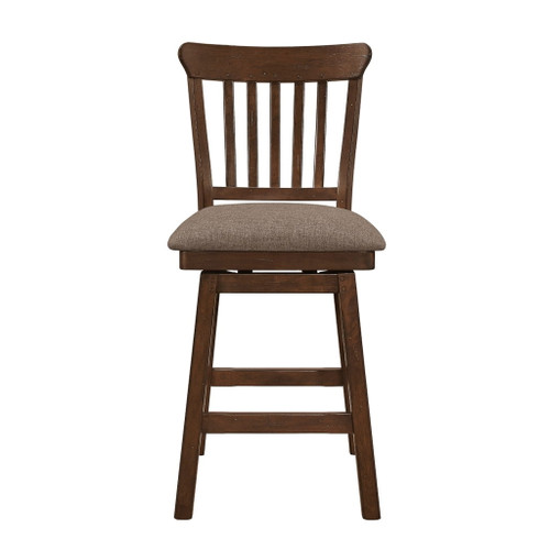 Schleiger - Swivel Counter Height Chair (Set of 2) - Brown