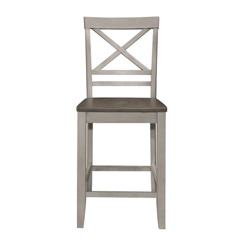 Brightleaf - Counter Height Chair (Set of 2) - Brown / Gray