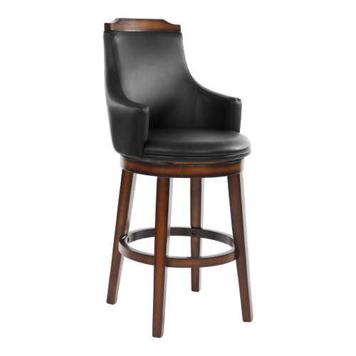 Bayshore - Swivel Pub Height Chair (Set of 2) - Dark Brown / Black