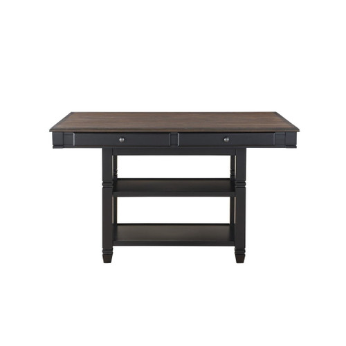 Baywater - Counter Height Table - Black / Dark Brown