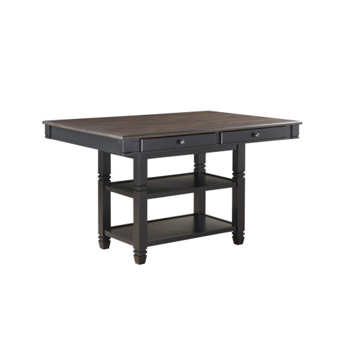 Baywater - Counter Height Table - Black / Dark Brown