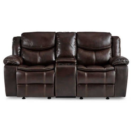 Bastrop - Double Glider Reclining Loveseat With Center Console