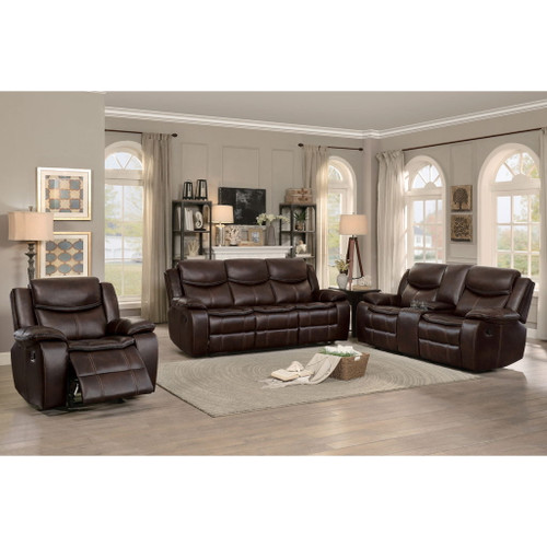 Bastrop - Double Glider Reclining Loveseat With Center Console