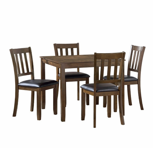 Faust - 5 Piece Pack Dinette Set - Dark Brown