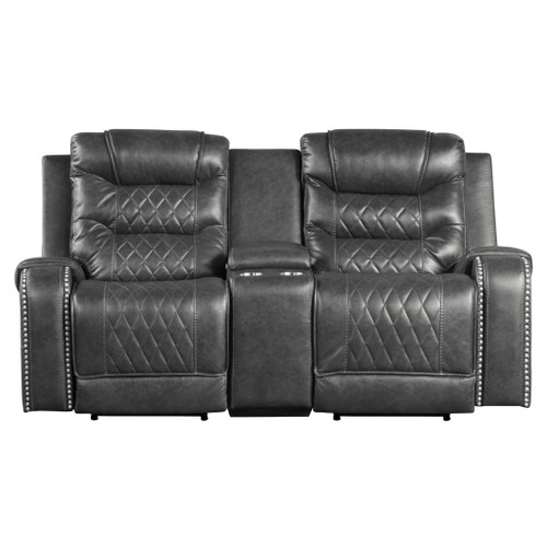 Putnam - Power Double Reclining Loveseat With Center Console, Receptacles And USB Ports