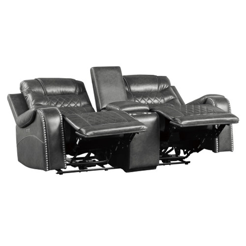 Putnam - Power Double Reclining Loveseat With Center Console, Receptacles And USB Ports