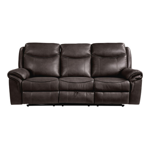 Aram - Double Reclining Sofa With Center Drop-Down Cup Holders, Receptacles, Hidden Drawer And USB Ports