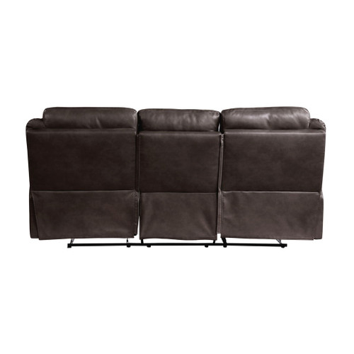 Aram - Double Reclining Sofa With Center Drop-Down Cup Holders, Receptacles, Hidden Drawer And USB Ports