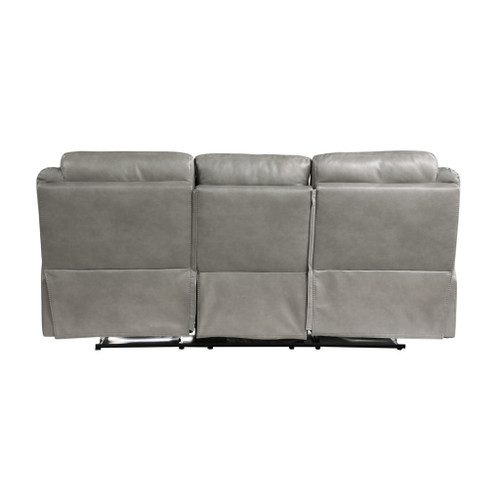 Aram - Double Reclining Sofa With Center Drop-Down Cup Holders, Receptacles, Hidden Drawer And USB Ports