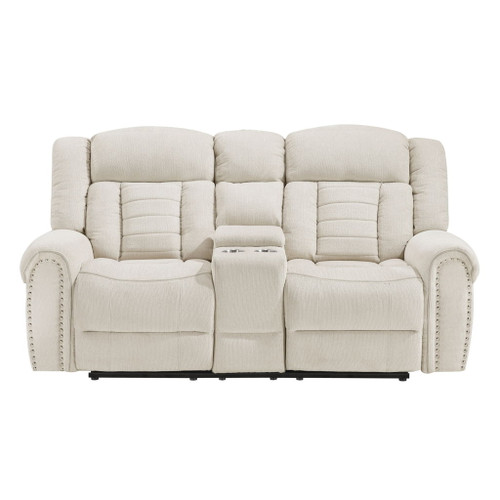 Nutmeg - Double Reclining Loveseat With Center Console