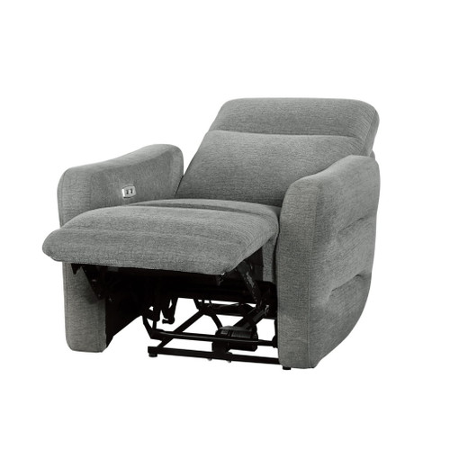 Edition - Power Lay Flat Reclining Chair With Power Headrest And USB Port - Dove Gray