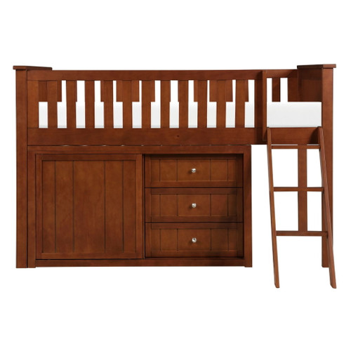 Rowe - Low Loft Bunk With Dresser - Cherry