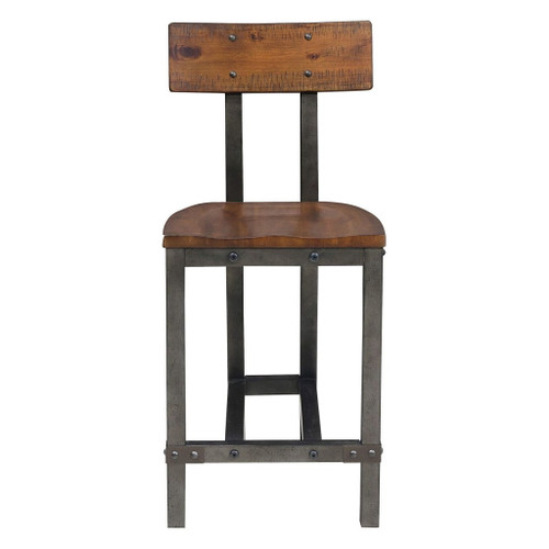 Holverson - Counter Height Chair (Set of 2) - Brown / Gray