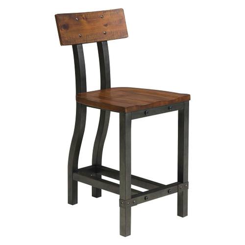 Holverson - Counter Height Chair (Set of 2) - Brown / Gray