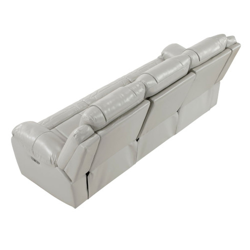 Huron - Power Double Reclining Sofa With Center Drop-Down Cup Holders, Wireless Charger, Magazine Bag, LED And Charging Ports