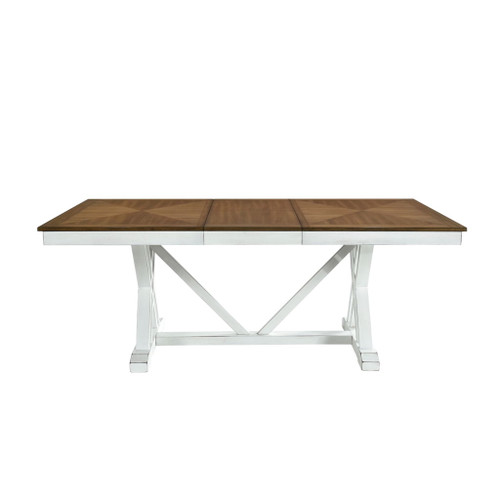 Brunson - 5 Piece Dining Room Set (Table & 4 Side Chairs) - Oak / White